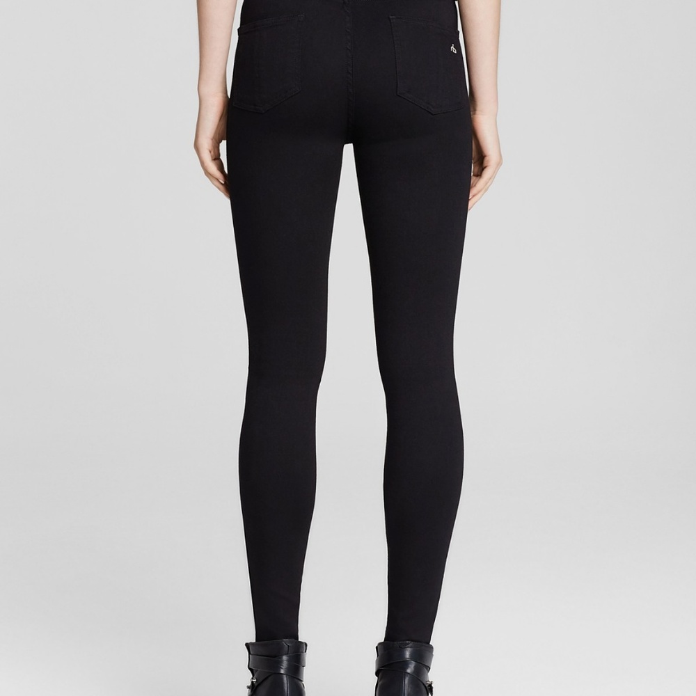 NWT RAG AND BONE The Legging jeans Coated Black 26
